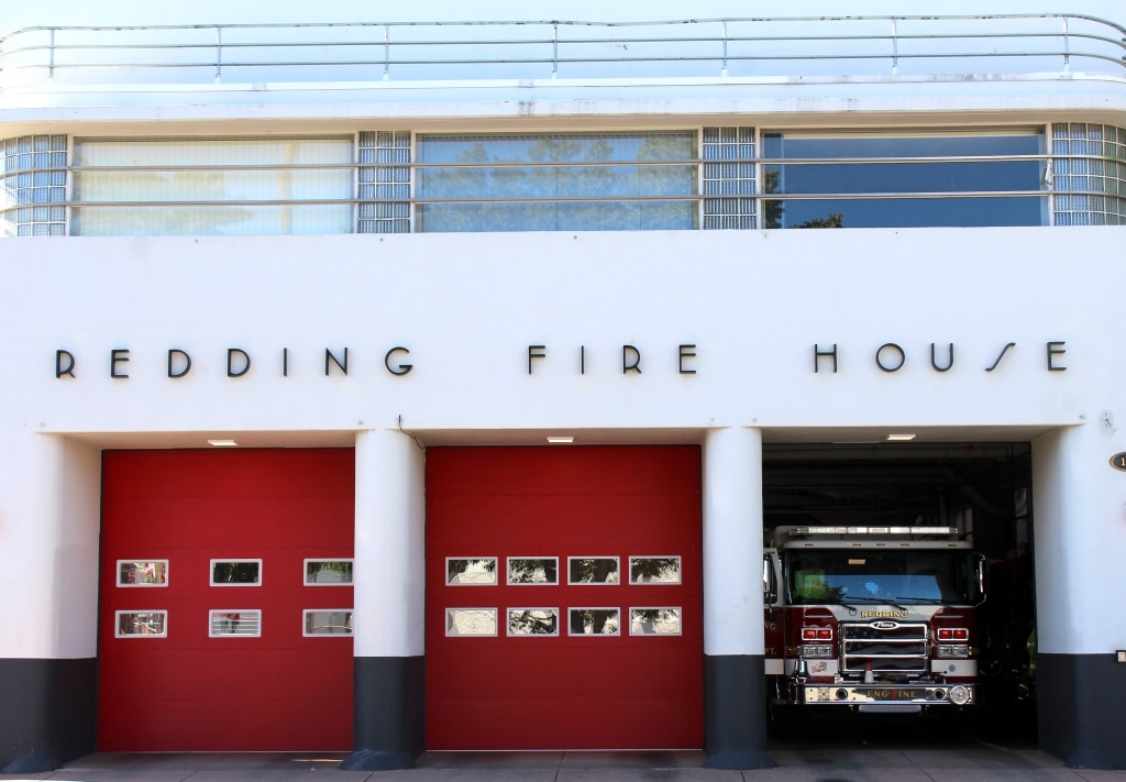 Redding Fire Station 1, which reads "Redding Fire House."