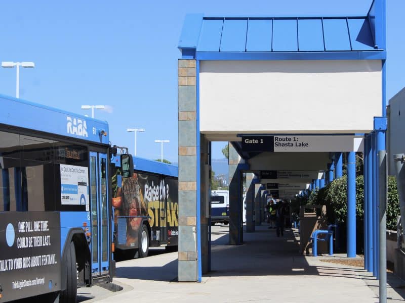The Redding Area Bus Authority Passenger Terminal.