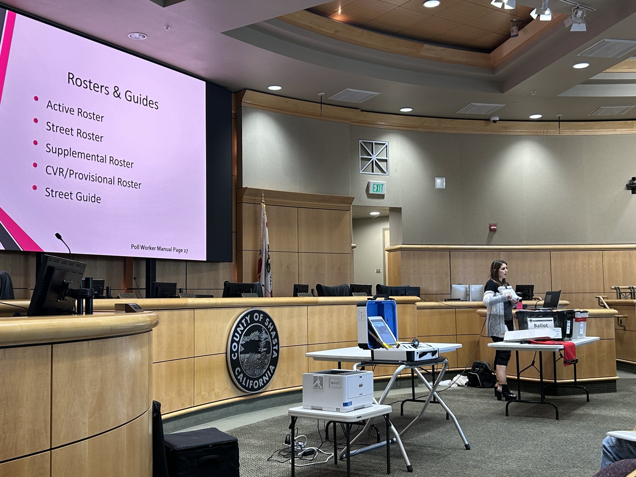 Shasta poll workers train for Tuesday election, relearn paper roster ...